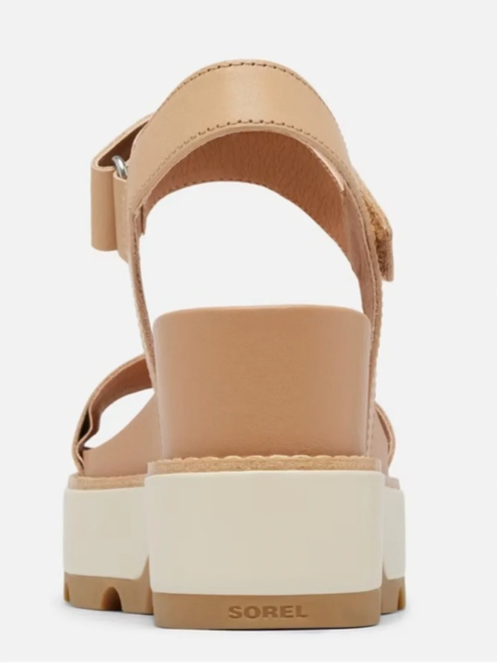 Sorel Joanie IV V-Strap Wedge Sandal - Tan & Cream